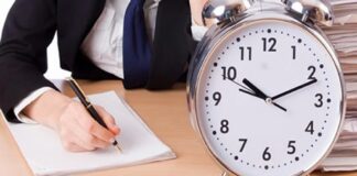 À partir du 1er septembre. Appel du temps de travail